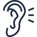 Ear Training Icon Blue