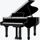 Piano Icon Gray BG